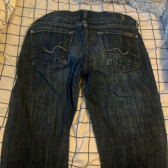 7 for all man kind organic bootcut jeans. 25 x 32 like new condition minor wear - Picture 3 of 8